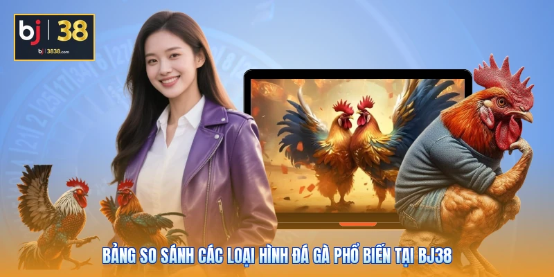 Bảng so sánh các loại hình đá gà phổ biến tại BJ38