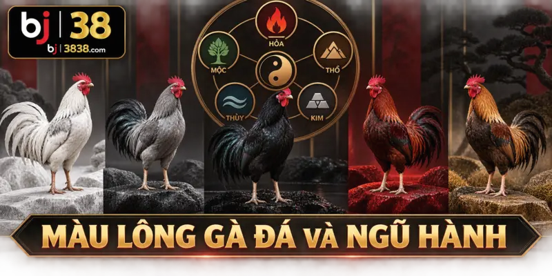 Màu Lông Gà Đá Và Ngũ Hành – Bí Quyết Từ Sư Kê BJ38 2 Năm nhóm màu lông thường được liên hệ với Kim, Mộc, Thủy, Hỏa và Thổ